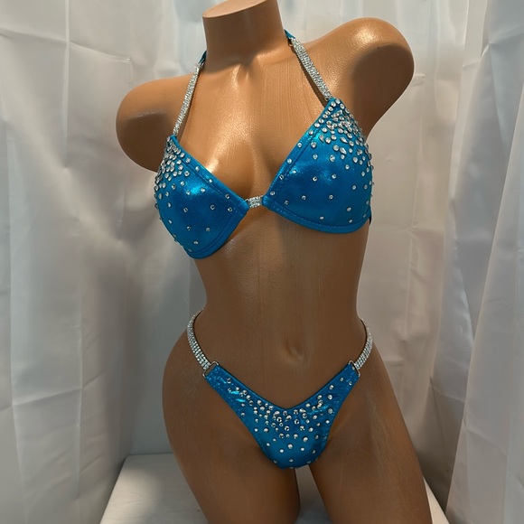 Npc competition Figuresuit turquoise handmade34 B small bottom handmade - Picture 1 of 6